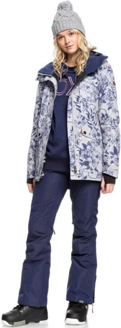 Roxy Ladies' Liberty Pullover Technical Hoodie 2019-2020 -Boutique Ski Shop erjft03970 libertyhoodie bte0 medieval blue gallery6 final