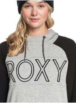 Roxy Ladies' Liberty Pullover Technical Hoodie 2019-2020 -Boutique Ski Shop erjft03970 libertyhoodie sjeh heather grey gallery4 final