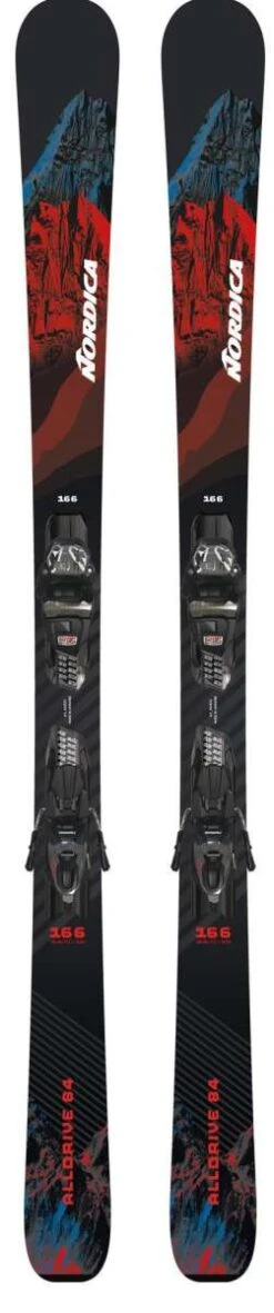 Nordica Alldrive 84 System Ski With Compact 10 FDT Ski Bindings 2022-2023